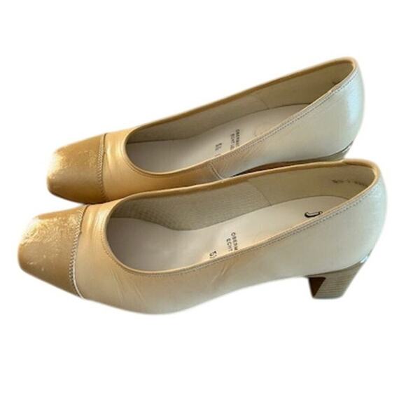 Y2K jenny by ara Milano Cap-Toe Pumps 8 – Beige/Tan Leather, - Picture 4 of 11